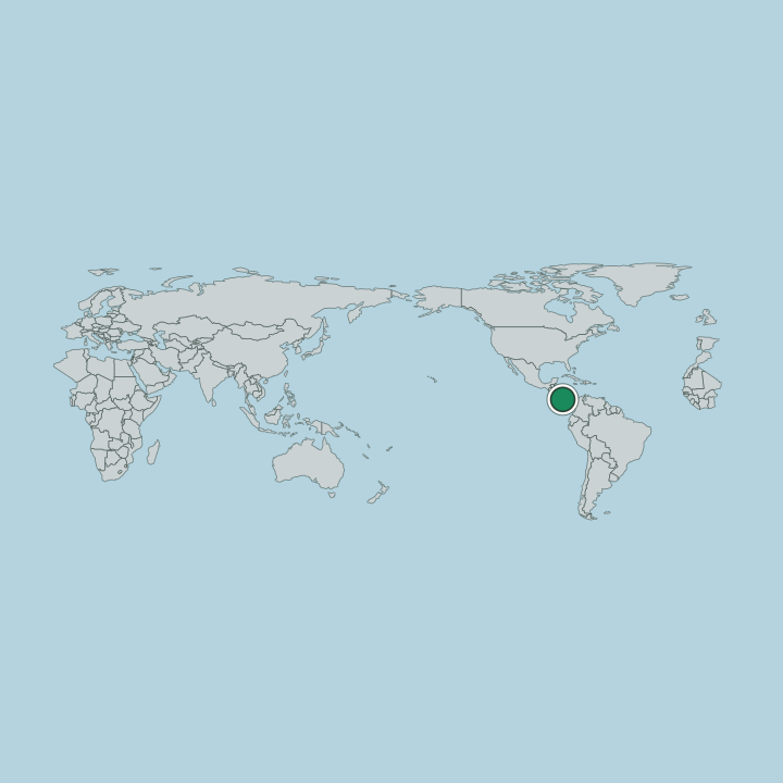 Map showing Costa Rica — Worldwide