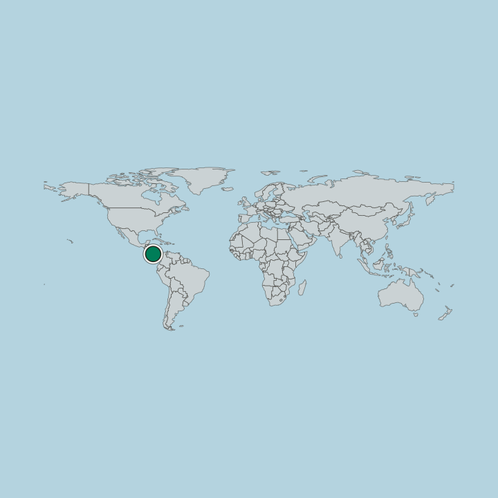 Map showing Costa Rica — Worldwide