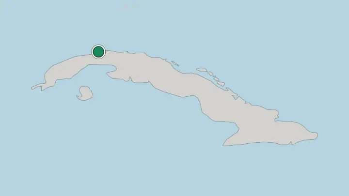 Map of Havana in Cuba