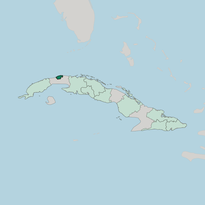 Map showing La Habana — In Cuba