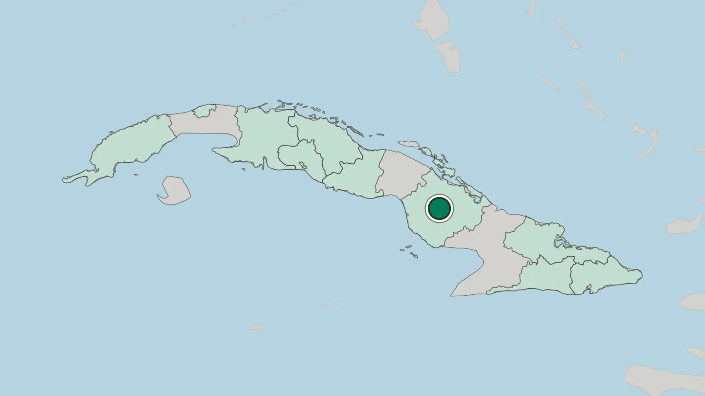 Map of Camagüey in Cuba