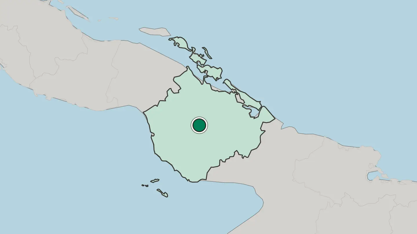 Map of Camagüey in Cuba