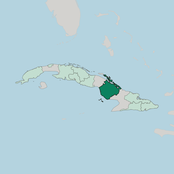 Map showing Provincia de Camagüey — In Cuba