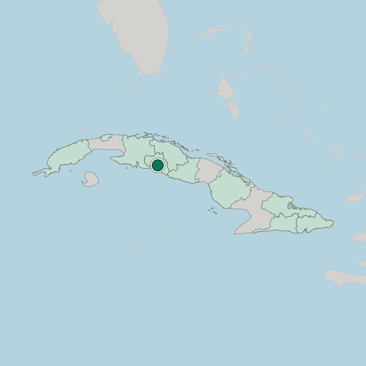 Map showing Cienfuegos — In Cuba