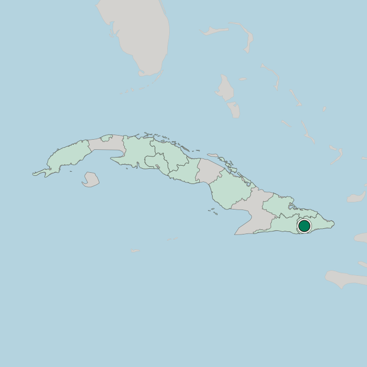 Map showing Guantánamo — In Cuba