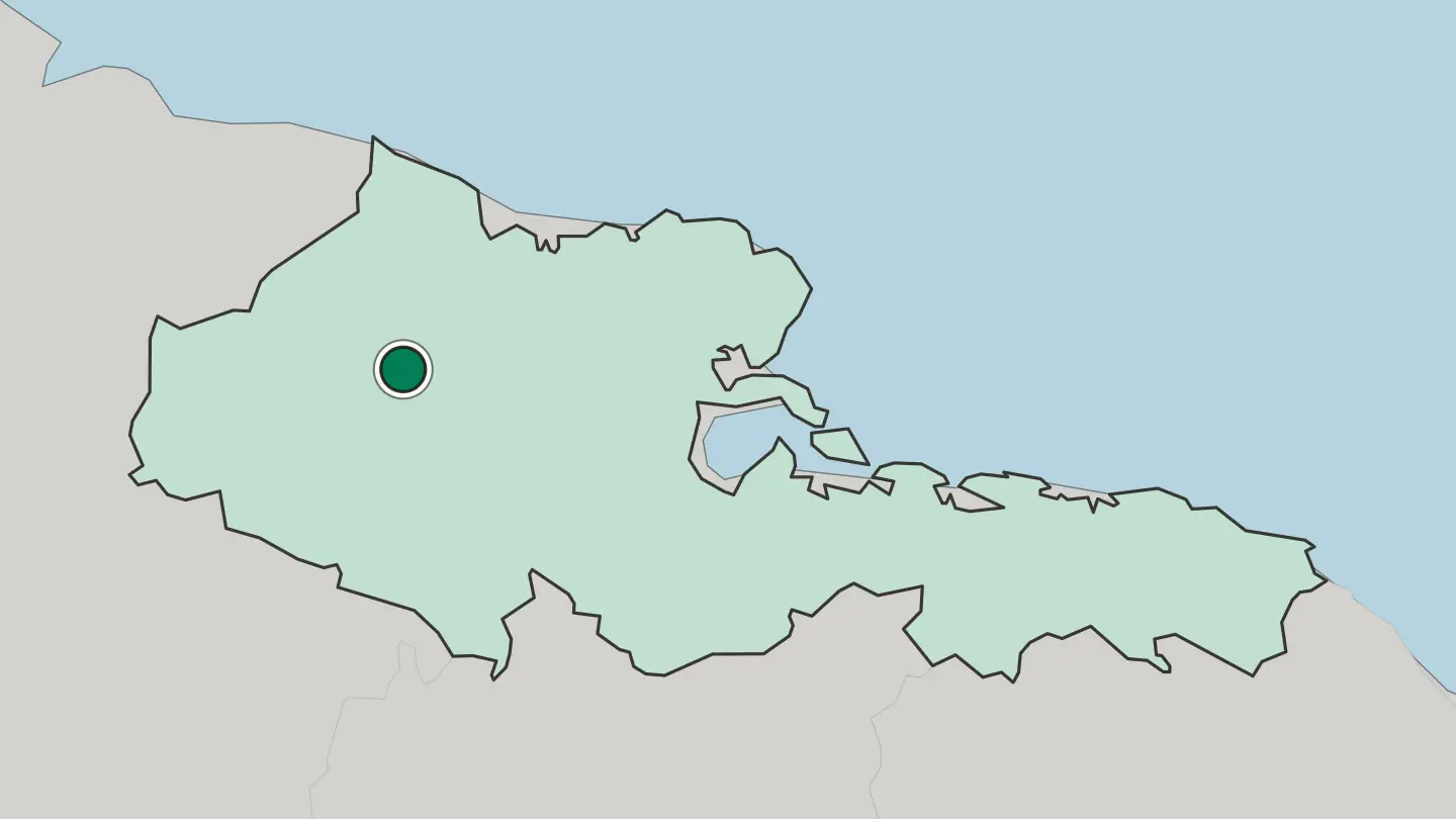 Map of Holguín in Cuba