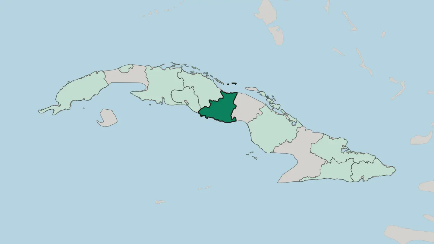 Map of Provincia de Sancti Spíritus in Cuba