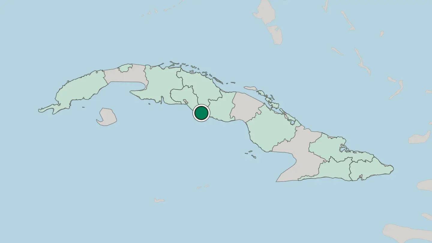 Map of Trinidad in Cuba