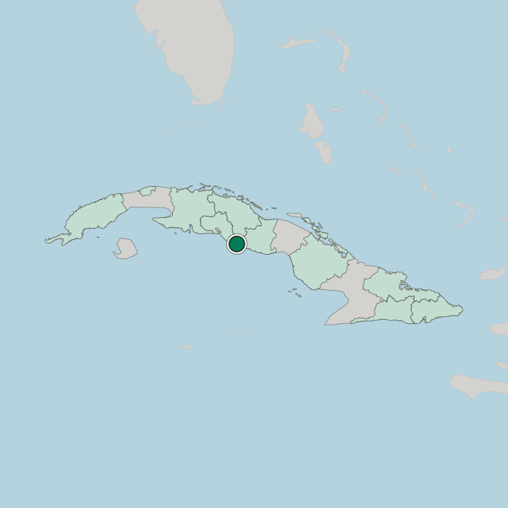 Map showing Trinidad — In Cuba