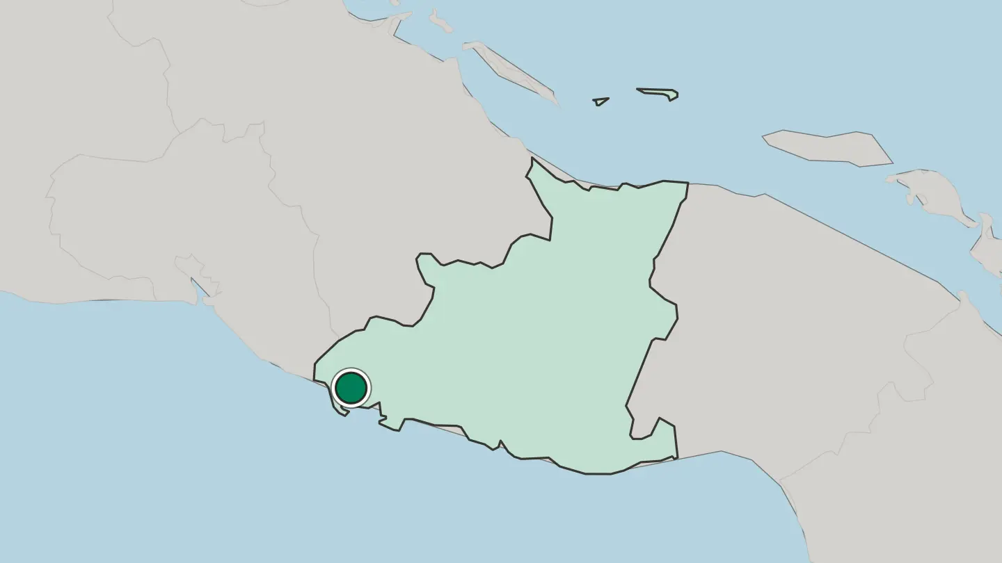 Map of Trinidad in Cuba