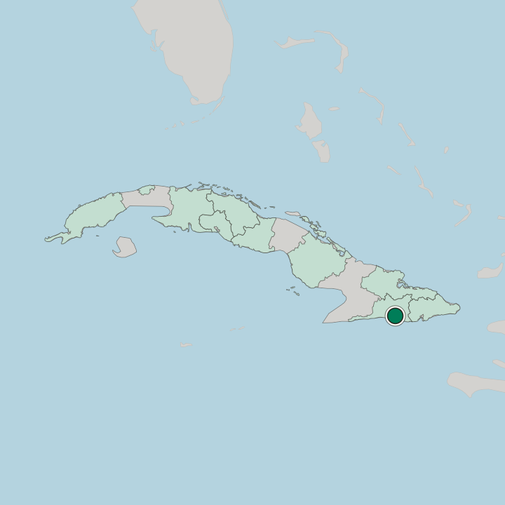 Map showing Santiago de Cuba — In Cuba