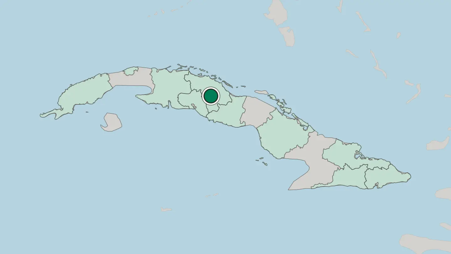 Map of Santa Clara in Cuba