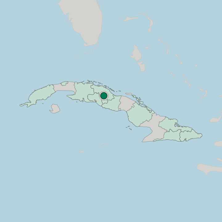 Map showing Santa Clara — In Cuba