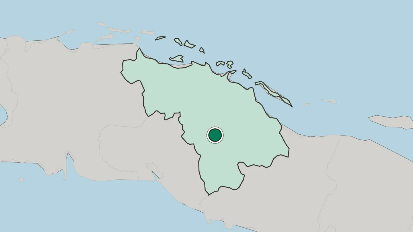 Map of Santa Clara in Cuba