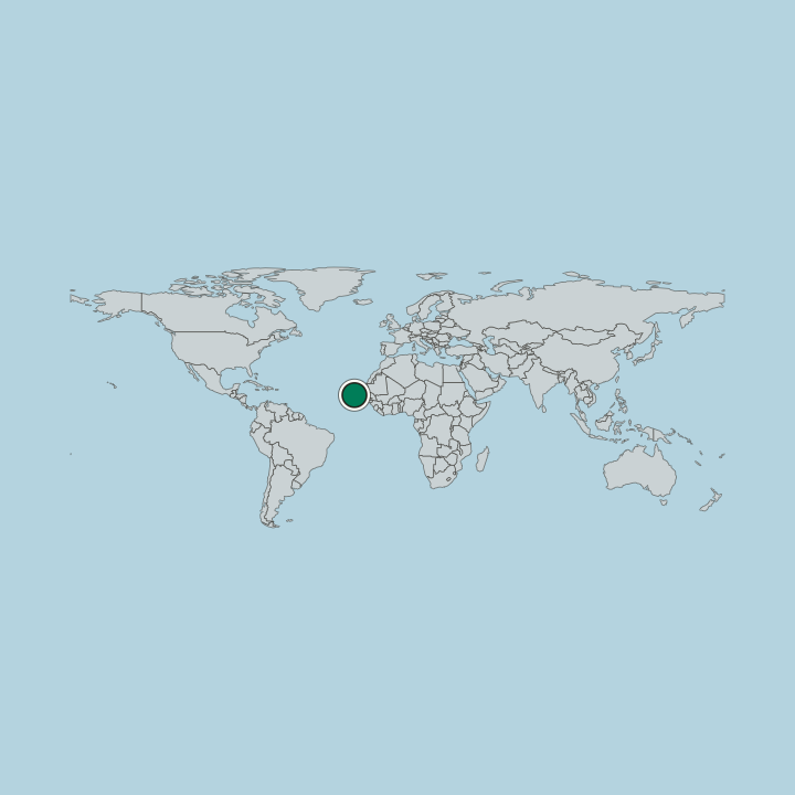 Map showing Cape Verde — Worldwide