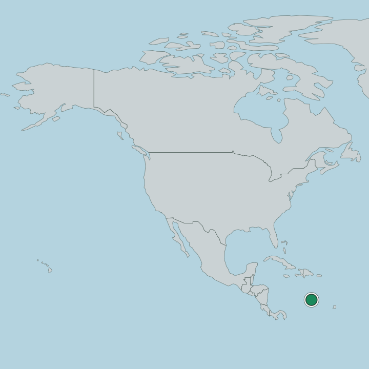 Map showing Curaçao — In North America