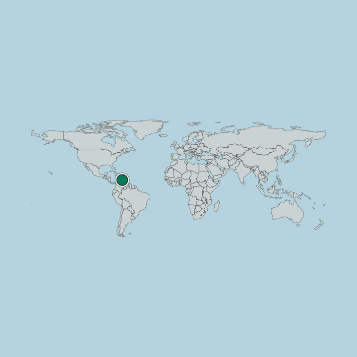 Map showing Curaçao — Worldwide