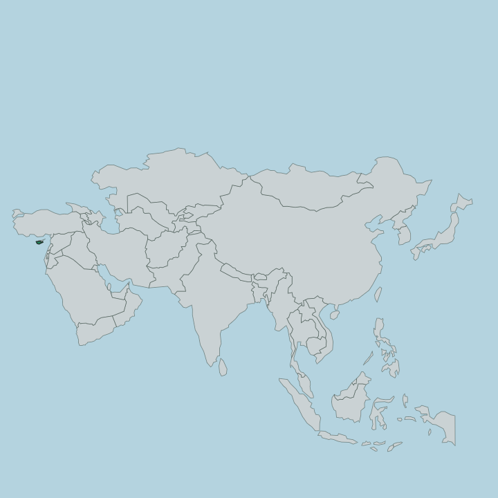 Map showing Cyprus — In Asia