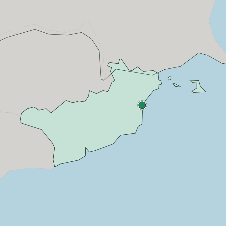 Map showing Larnaca — In Eparchía Lárnakas