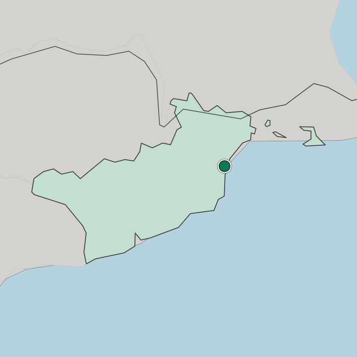 Map showing Larnaca — In Eparchía Lárnakas