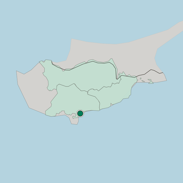 Map showing Limassol — In Cyprus