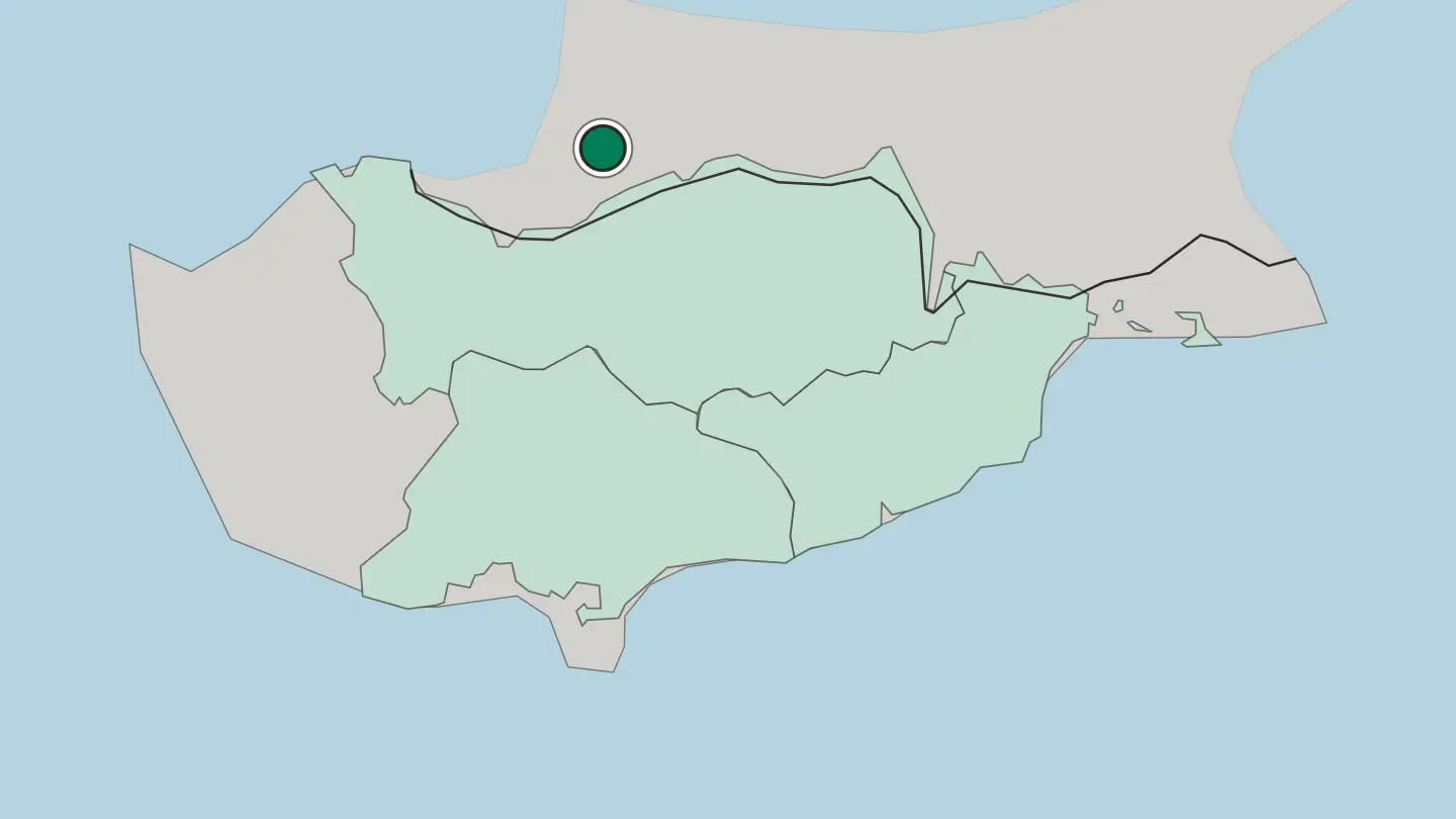 Map of Morphou in Cyprus