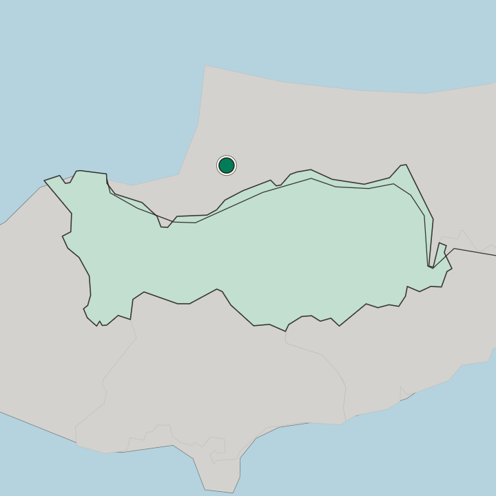Map showing Morphou — In Nicosia District