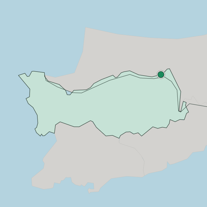 Map showing Nicosia — In Nicosia District