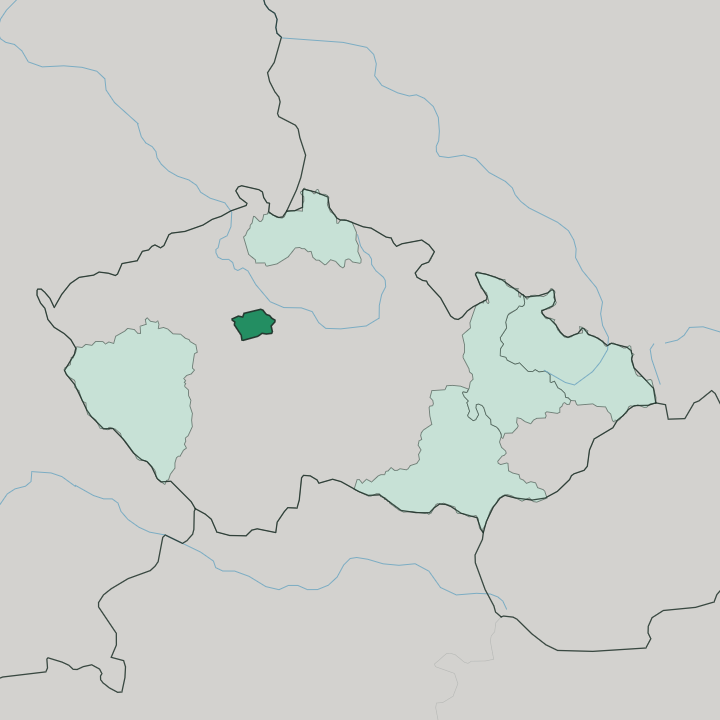 Map showing Hlavní město Praha — In Czech Republic