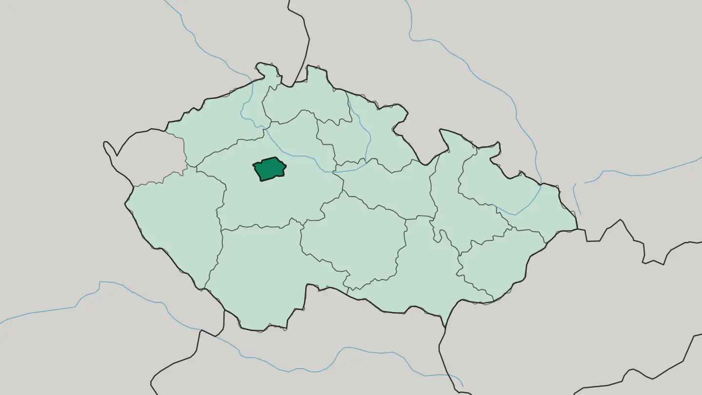 Map of Hlavní město Praha in Czech Republic