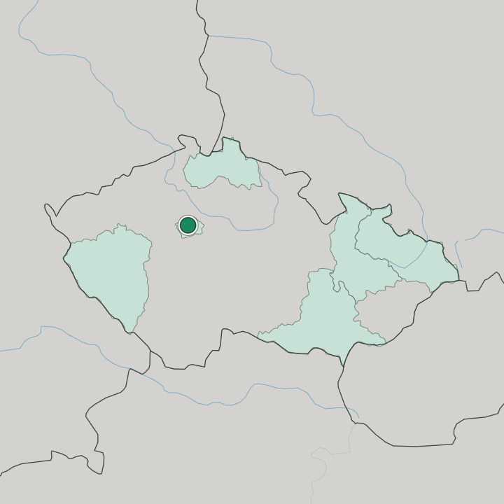 Map showing Prague — In Czech Republic