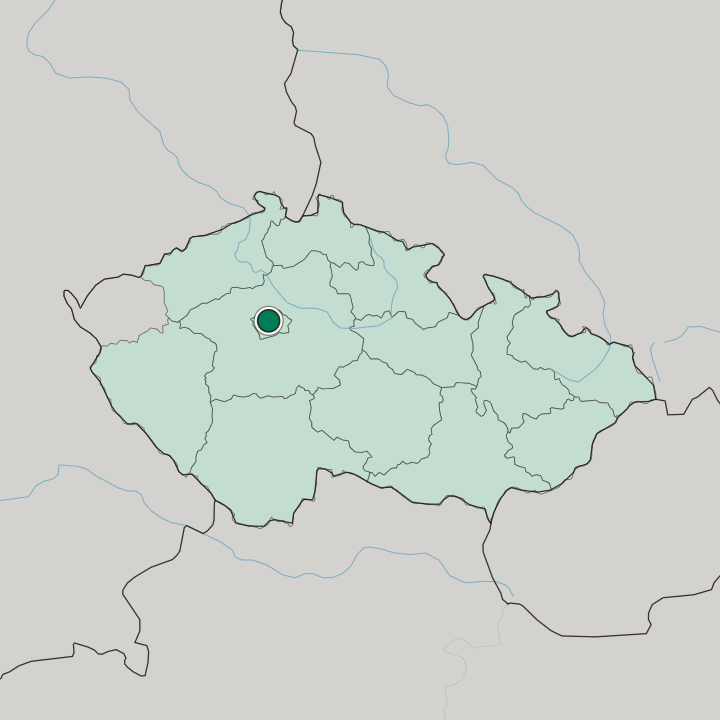 Map showing Prague — In Czech Republic