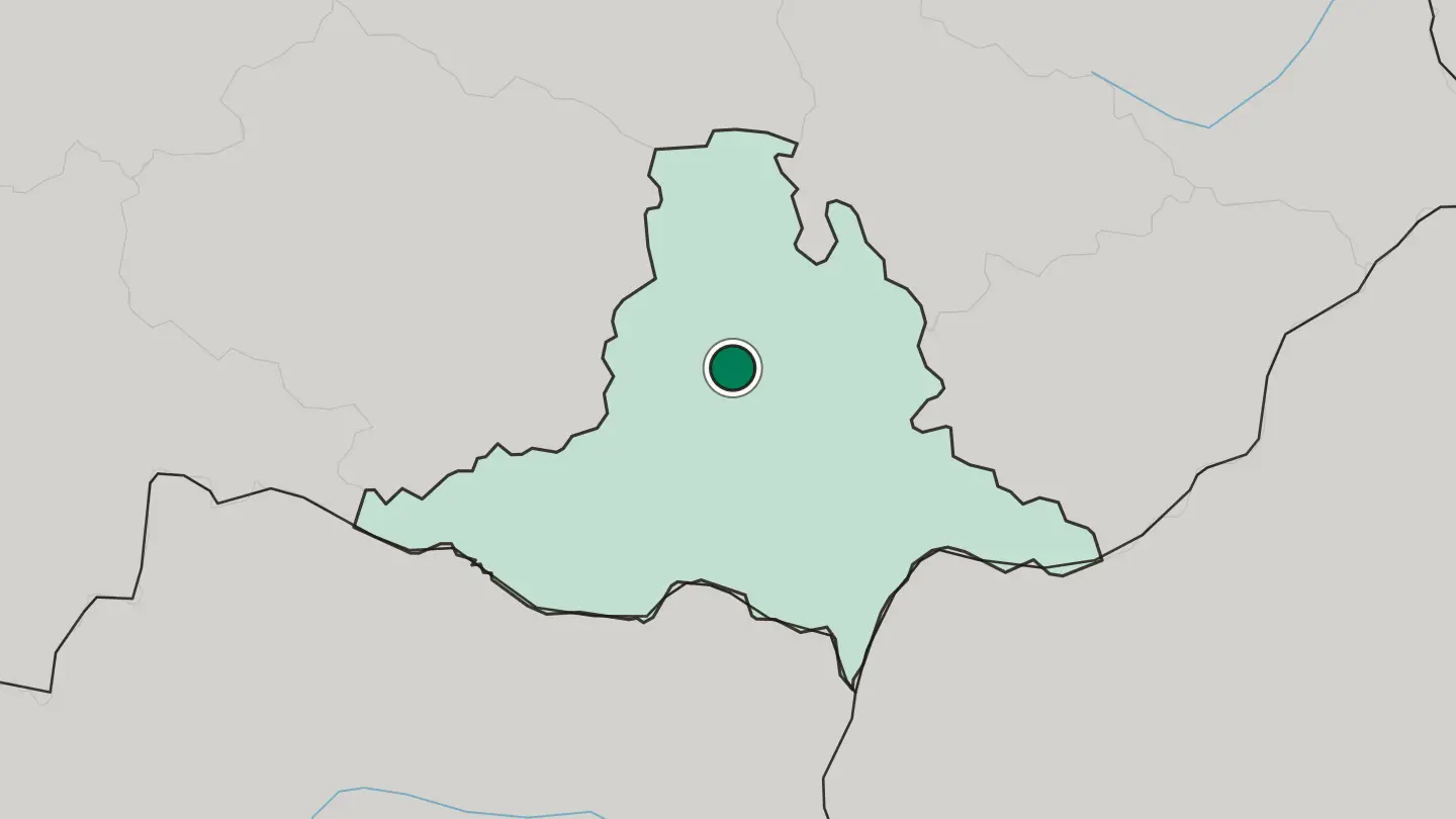 Map of Brno in Czech Republic