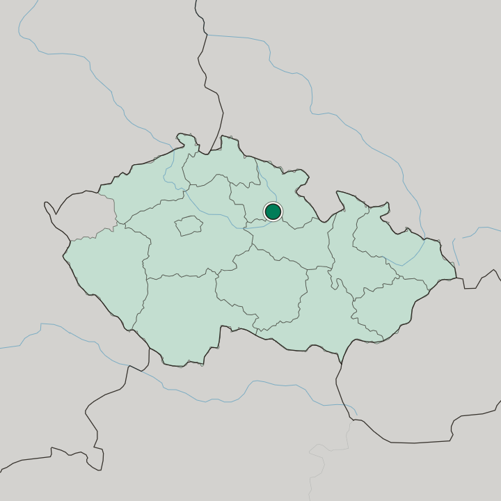 Map showing Pražské Předměstí — In Czech Republic