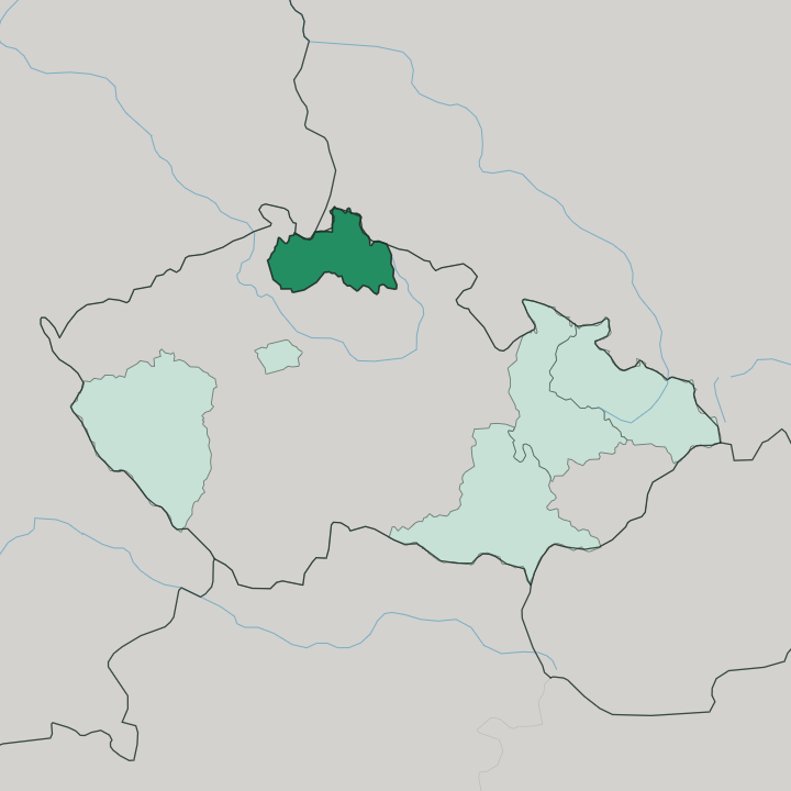 Map showing Liberecký kraj — In Czech Republic