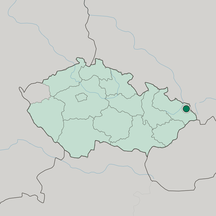 Map showing Havířov — In Czech Republic