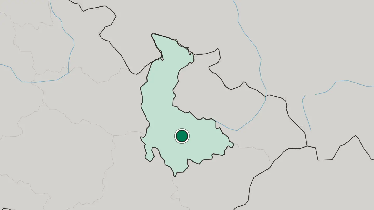 Map of Olomouc in Czech Republic