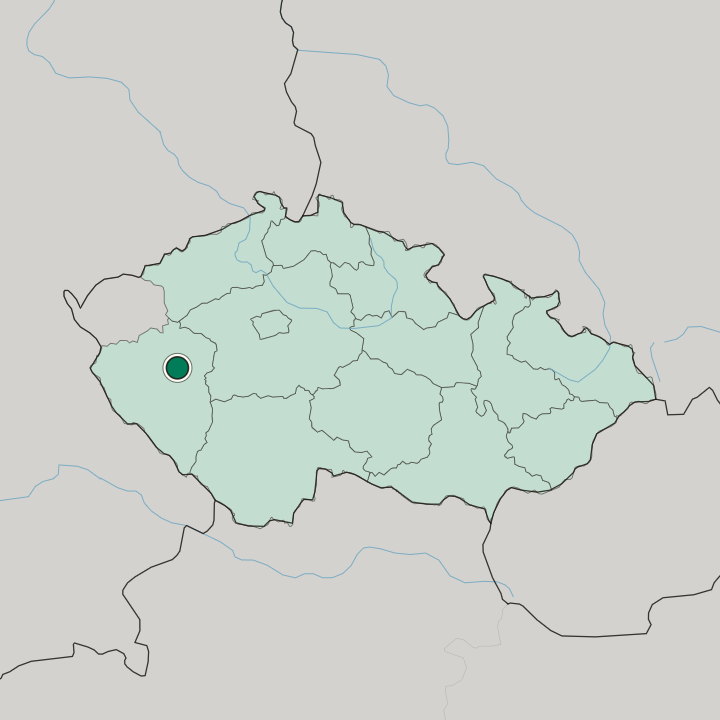 Map showing Koterov — In Czech Republic