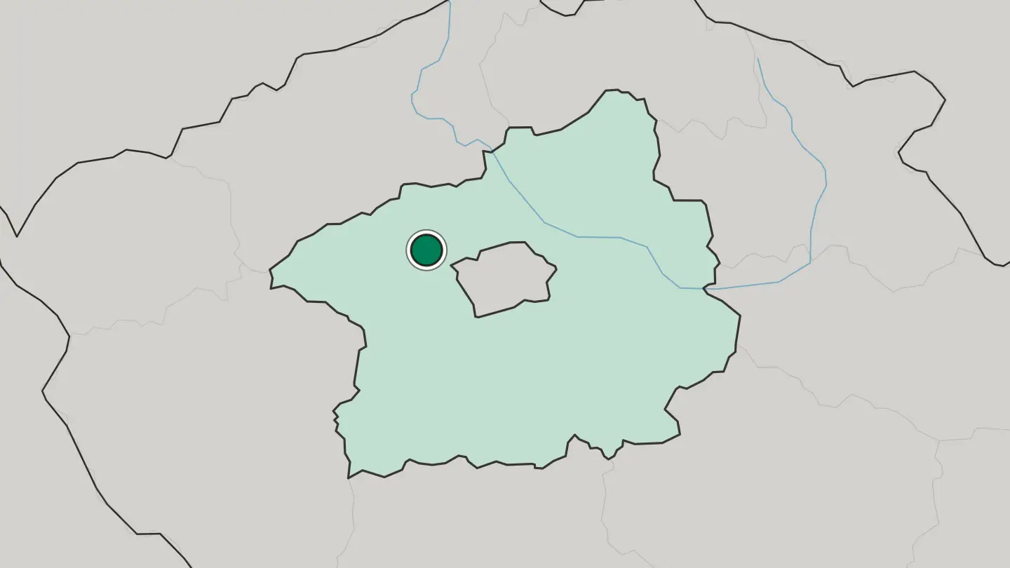 Map of Kladno in Czech Republic