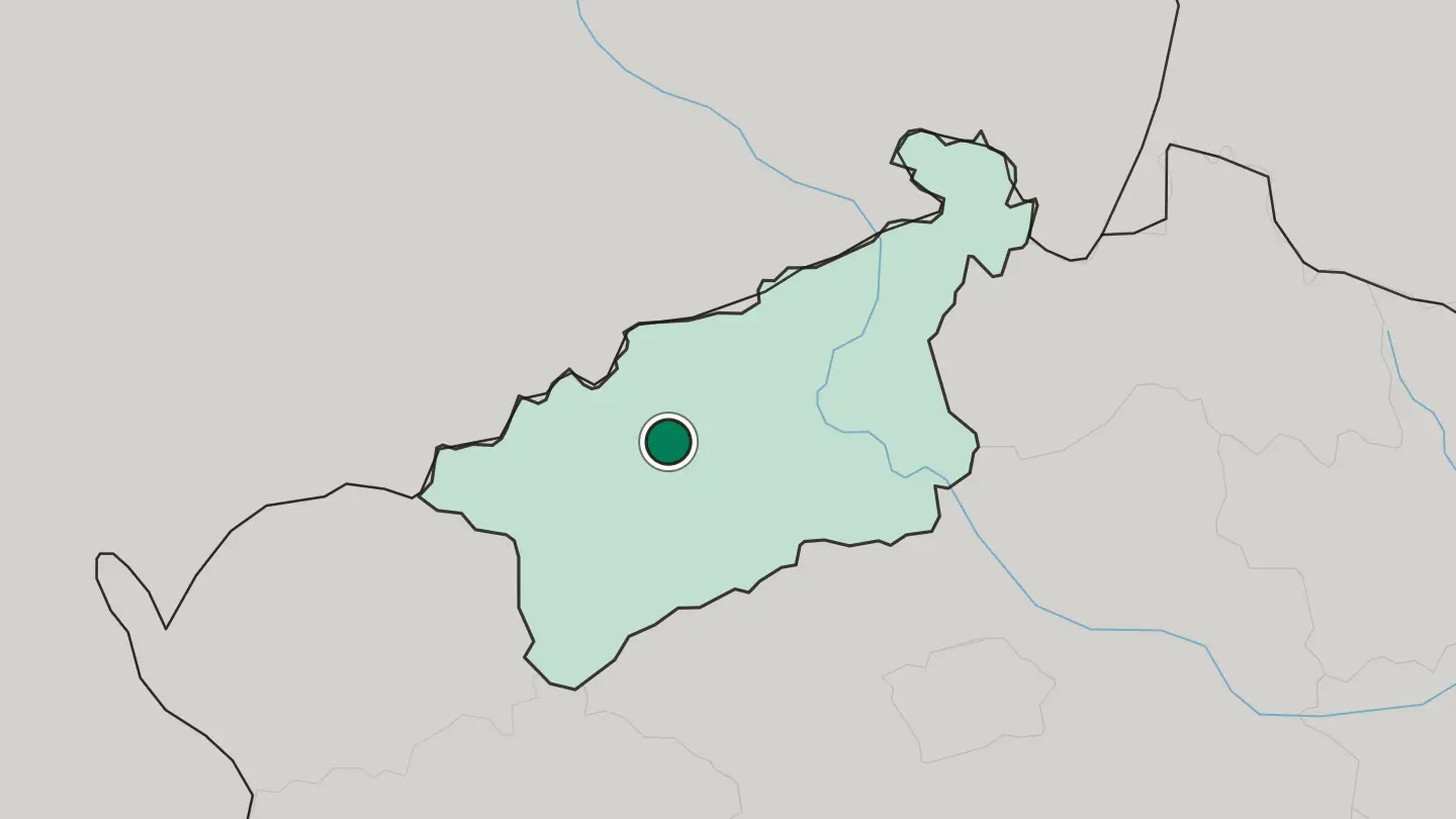 Map of Most in Czech Republic