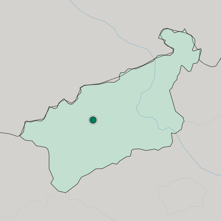 Map showing Most — In Ústecký kraj
