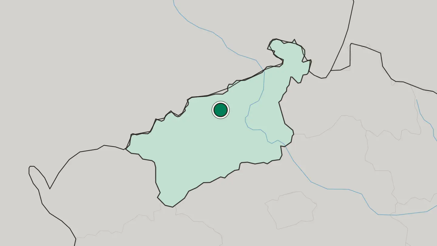 Map of Teplice in Czech Republic