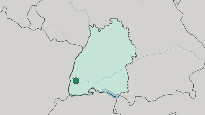 Map of Freiburg in Germany