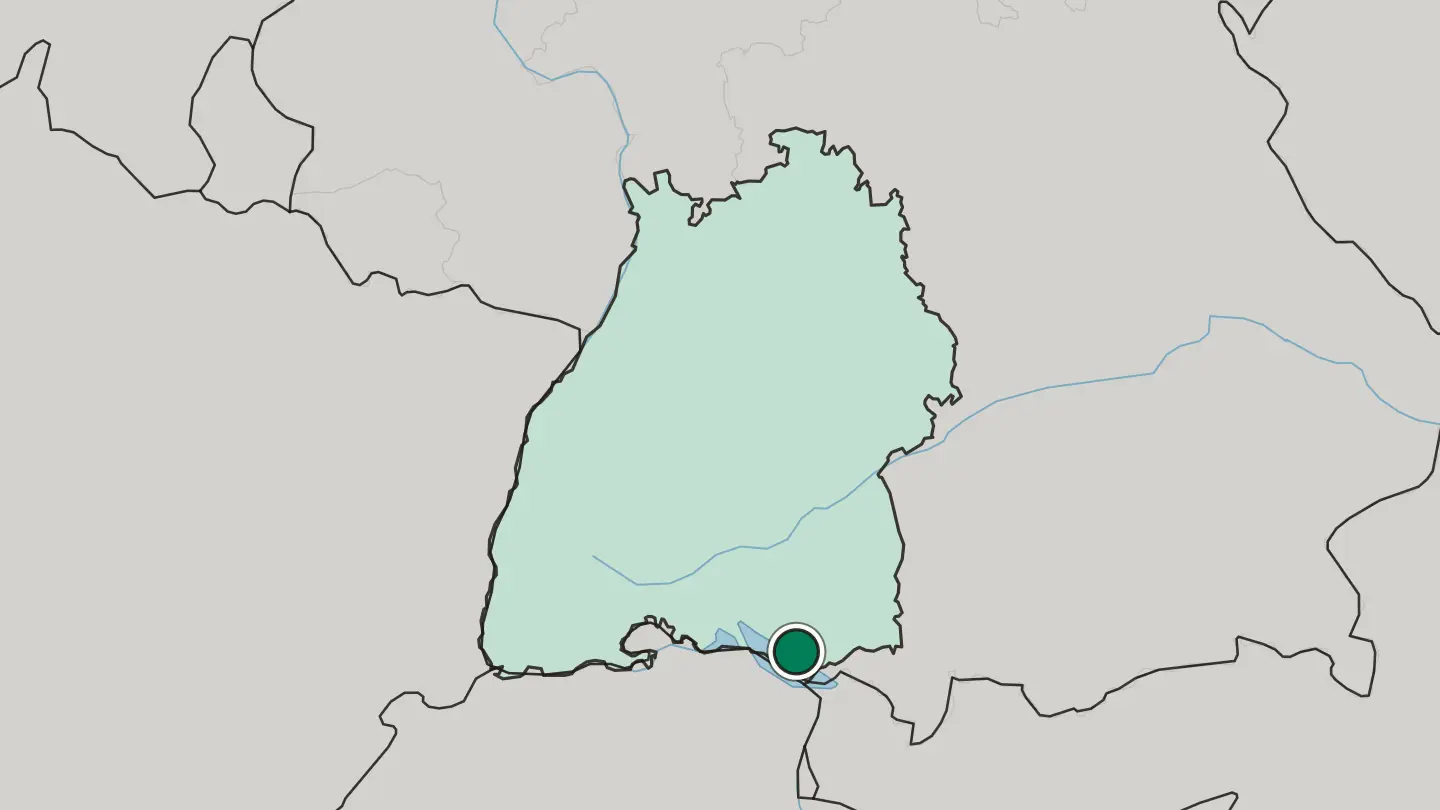 Map of Friedrichshafen in Germany