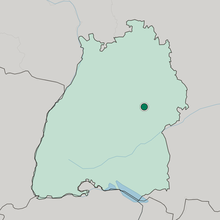 Map showing Göppingen — In Baden-Württemberg