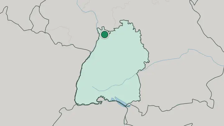 Map of Heidelberg in Germany