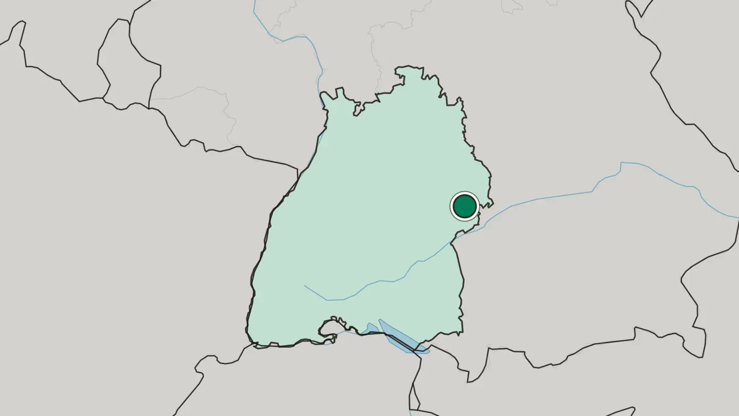 Map of Heidenheim an der Brenz in Germany