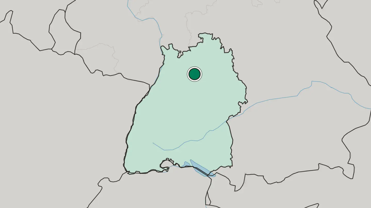 Map of Heilbronn in Germany