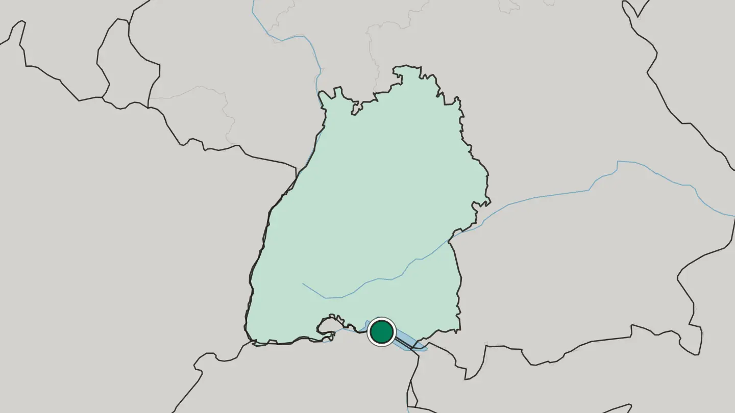 Map of Konstanz in Germany