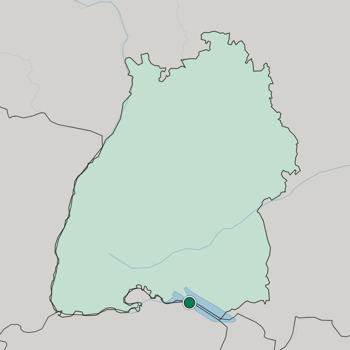 Map showing Altstadt — In Baden-Württemberg